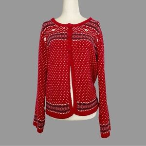 🖤 M 🖤 Fair Isle Cardigan Granny Grannie Geometric Yarn Knit Buttons